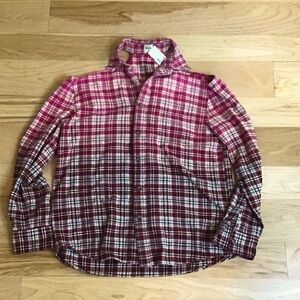 NWT Re Love handmade ombré flannel cold shoulder shirt size small